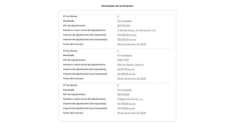 Captura licitación del servicio de comida para el Hospital Doctor Rodríguez Lafora. CAM Captura licitación del servicio de comida para el Hospital Doctor Rodríguez Lafora. CAM