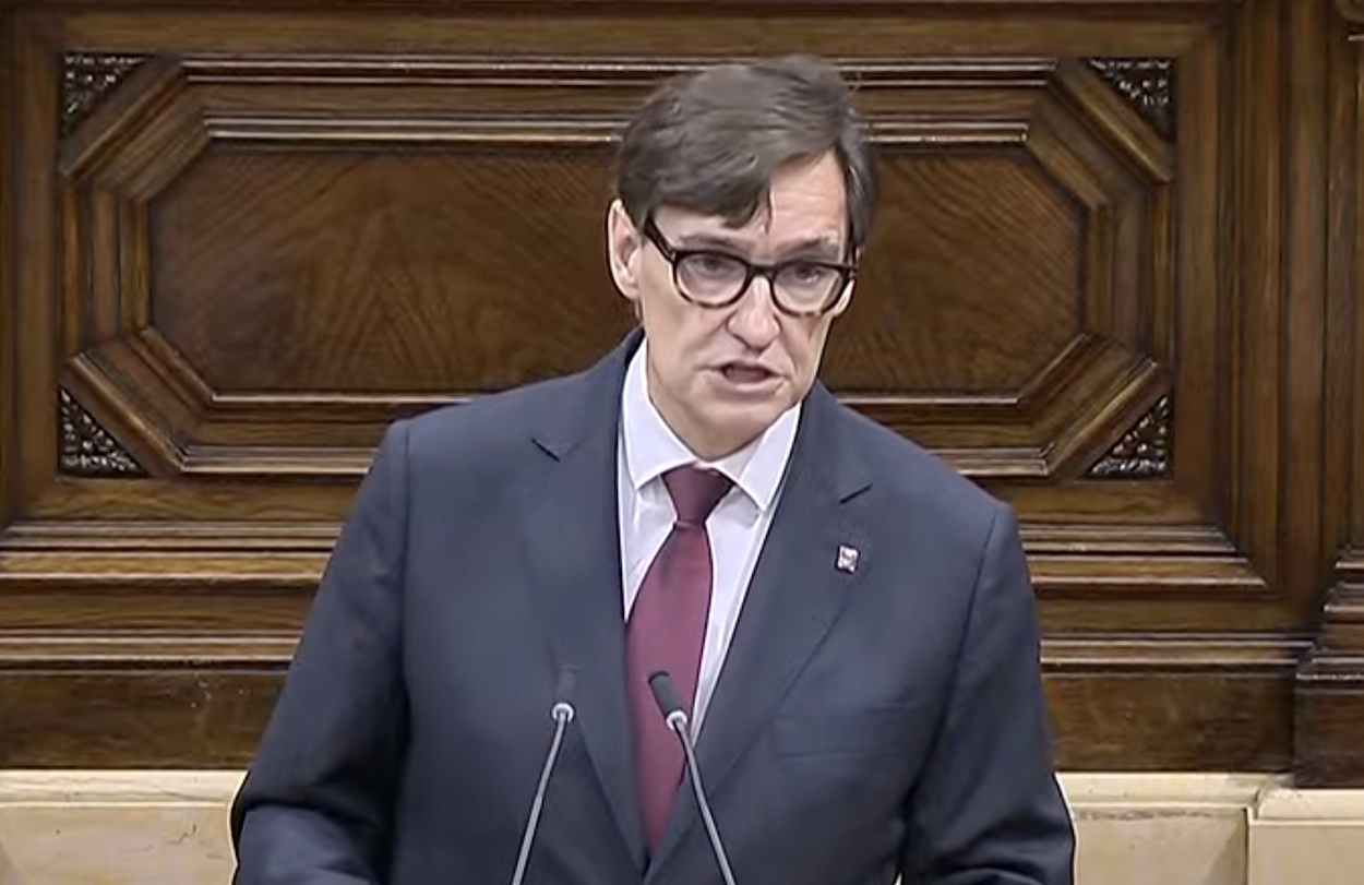 Salvador Illa, en su discurso de investidura. EP