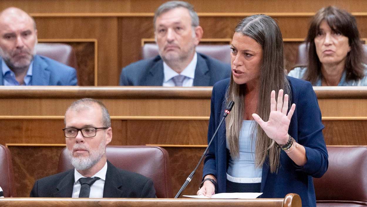 La portavoz de Junts en el Congreso, Miriam Nogueras. EP
