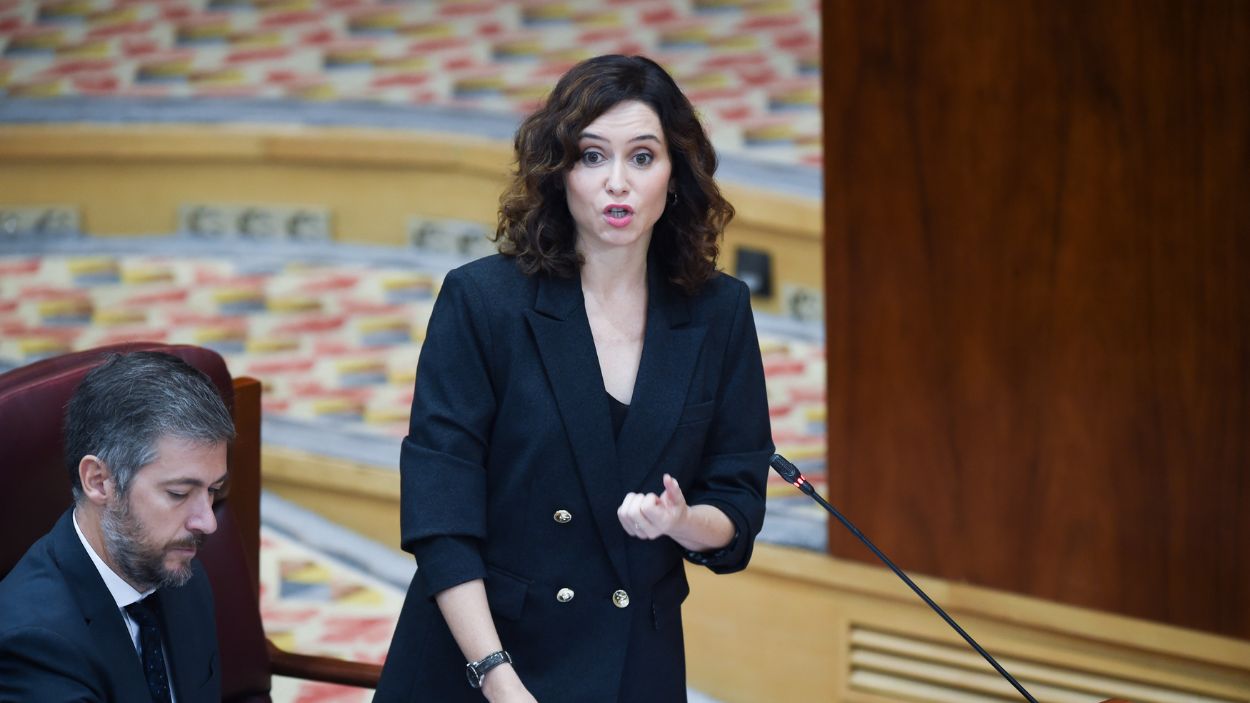 La presidenta Isabel Díaz Ayuso en la Asamblea de Madrid. EP.
