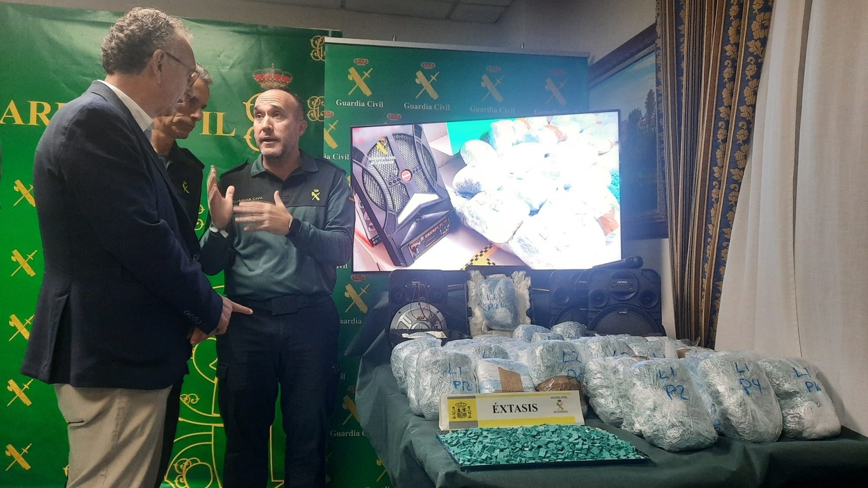 Dos detenidos en Mérida por traficar con 40 kilos de droga procedente de Países Bajos. Guardia Civil