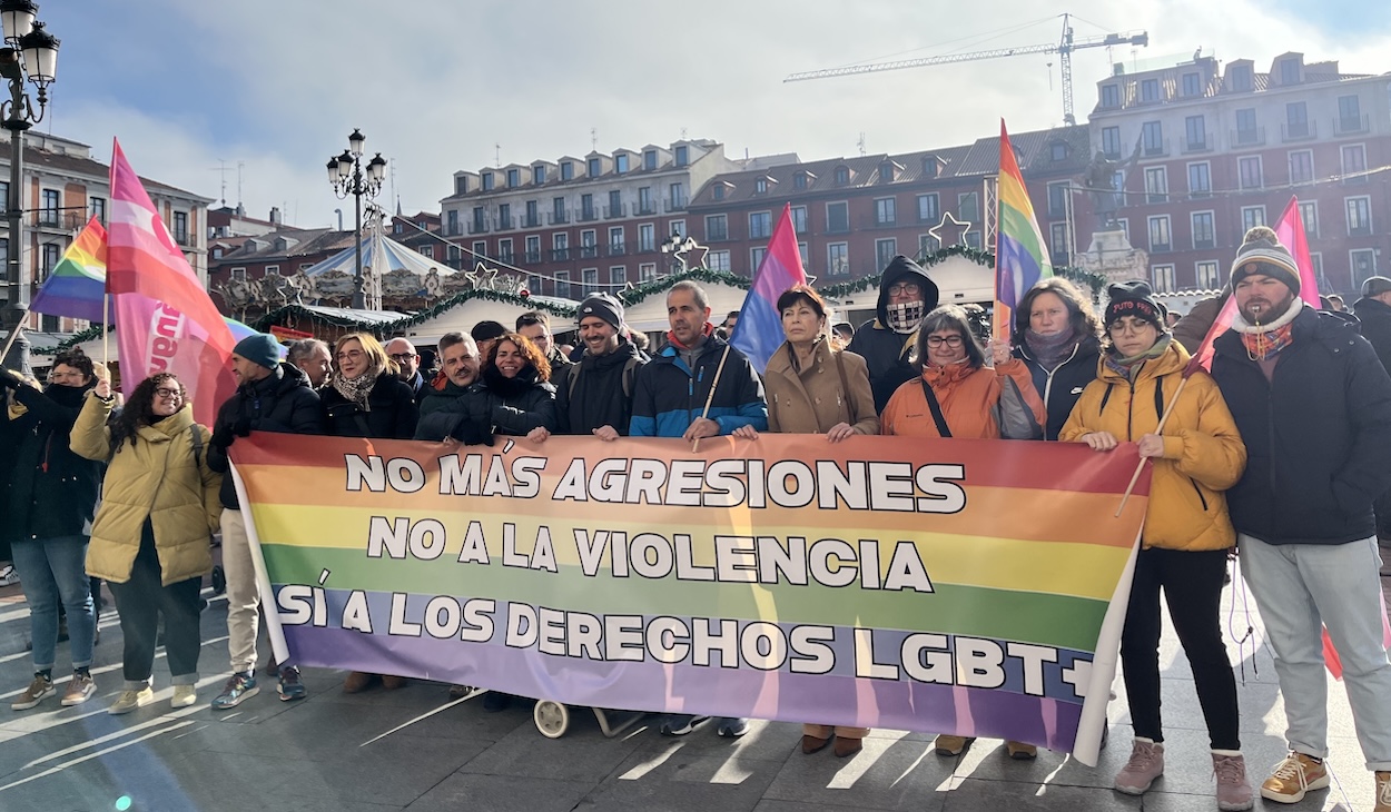 Protesta en Valladolid contra la LGTBIfobia. EP