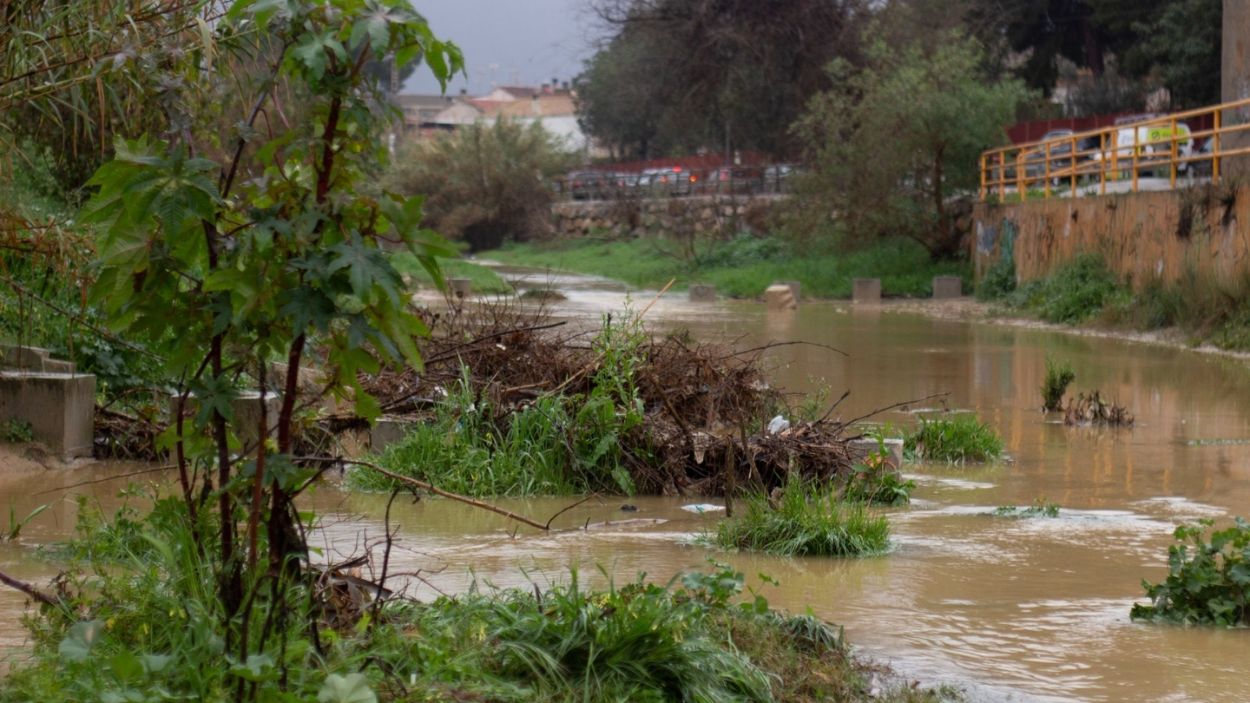 Imagen de la Rambla del Garruchal a su paso por la pedanía de Beniaján, Región de Murcia. EP.