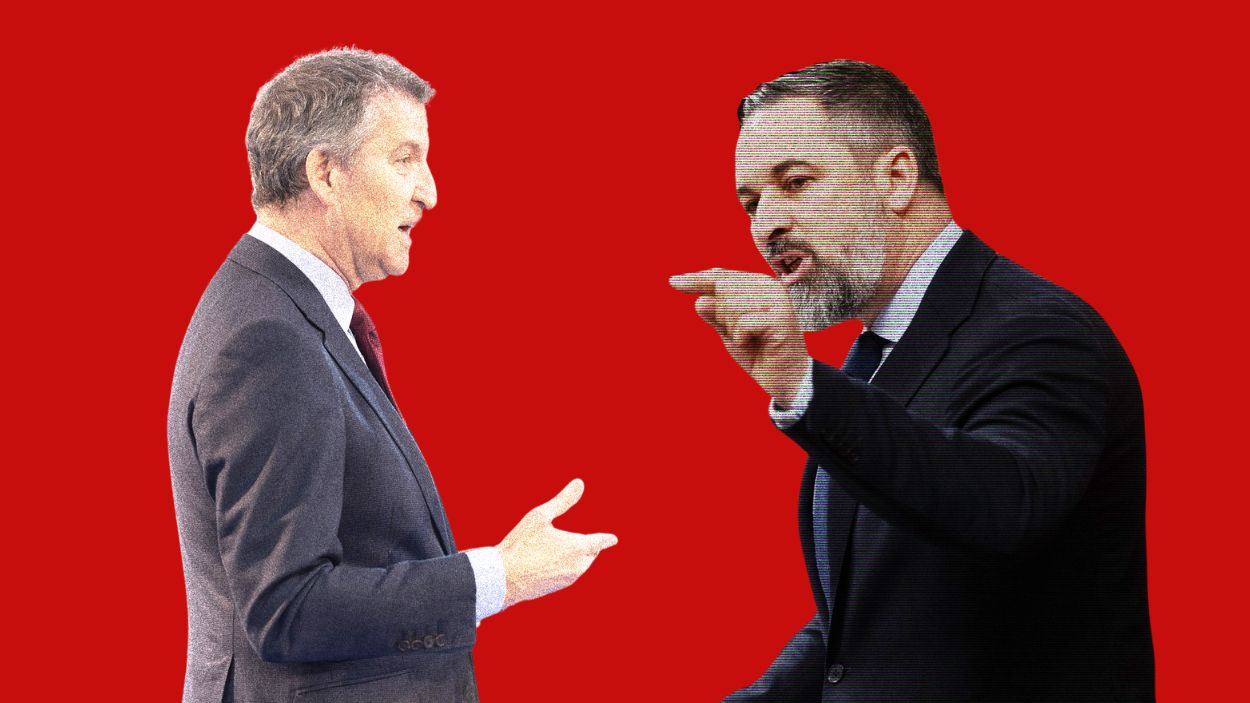 Alberto Núñez Feijóo y Santiago Abascal. Montaje Propio.