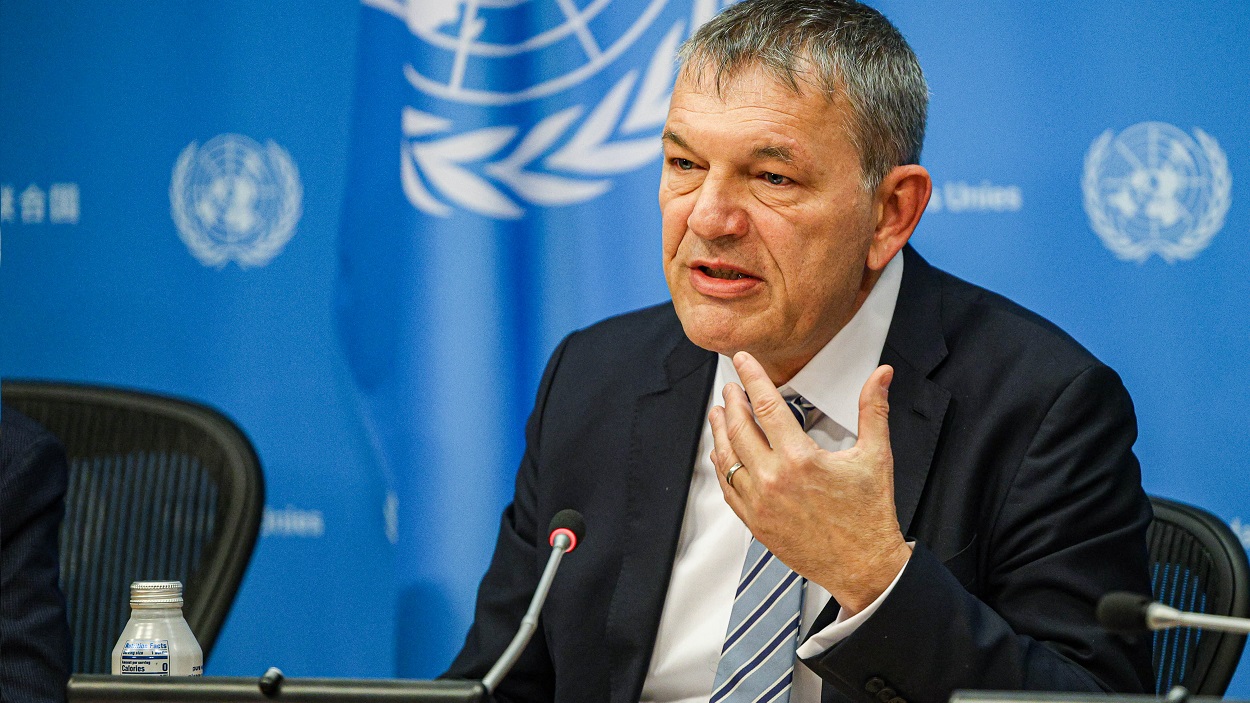 El comisionado general de la Agencia de la ONU para los Refugiados Palestinos en Oriente Próximo (UNRWA), Philippe Lazzarini. EP