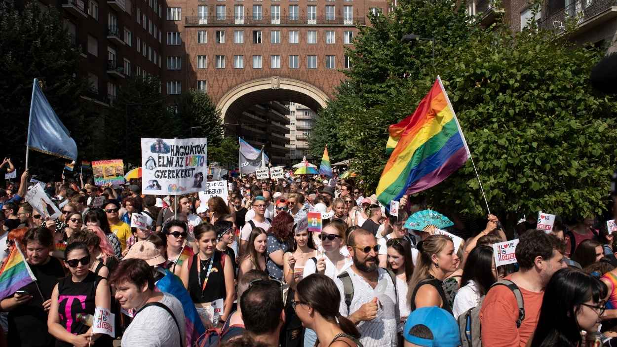 Desfile del orgullo en Budapest. EP