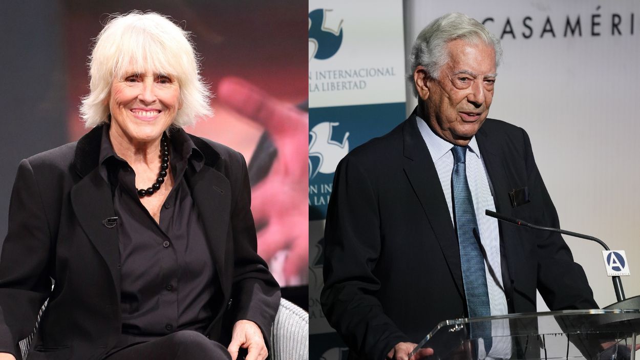 La periodista Mercedes Milá y el escritor, Mario Vargas Llosa. EP.