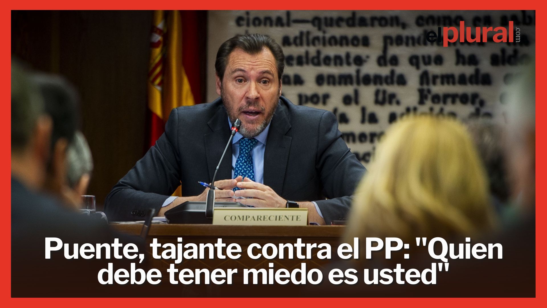 Puente, tajante contra las acusaciones del PP por el caso Ábalos: "Quien debe tener miedo es usted"
