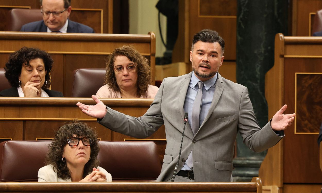 El portavoz de ERC en el Congreso de los Diputados, Gabriel Rufián. EP.