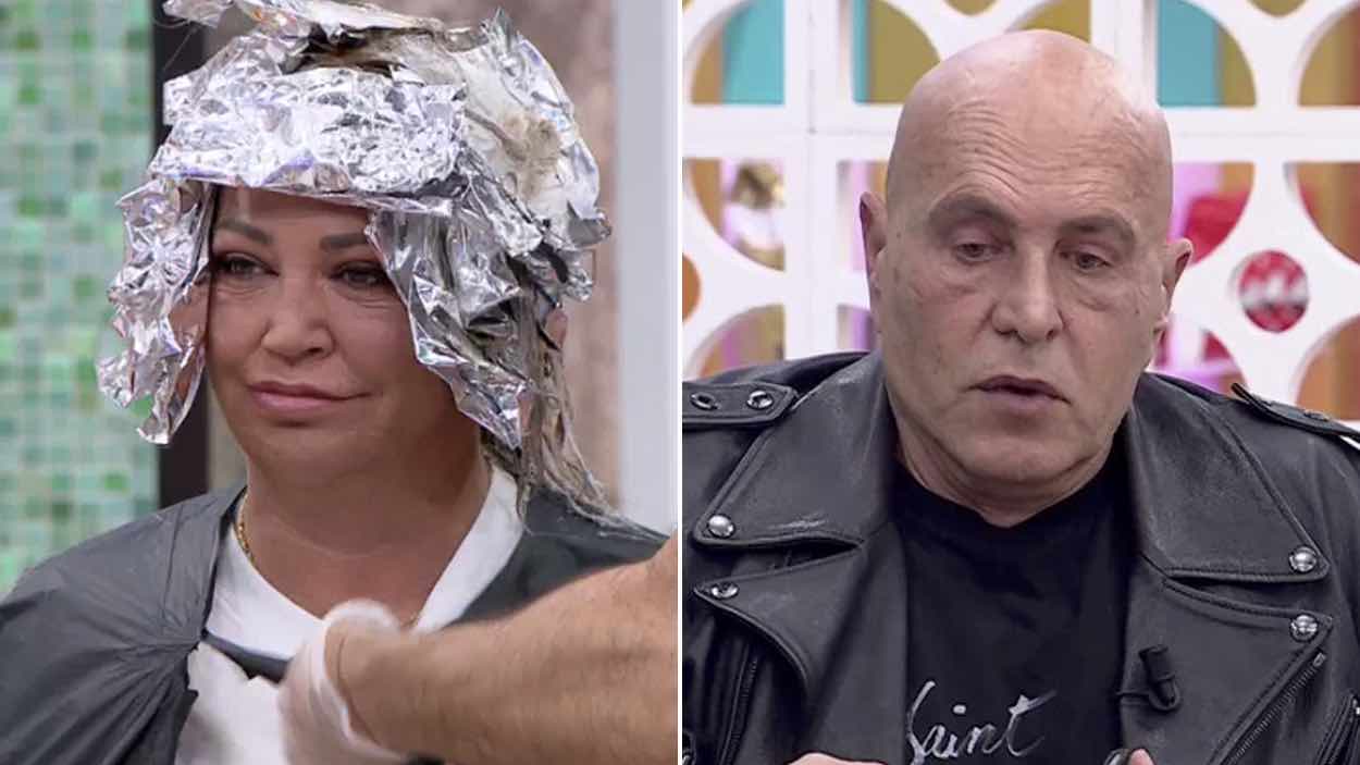 Belén Esteban y Kiko Matamoros, en 'La familia de la tele'. RTVE
